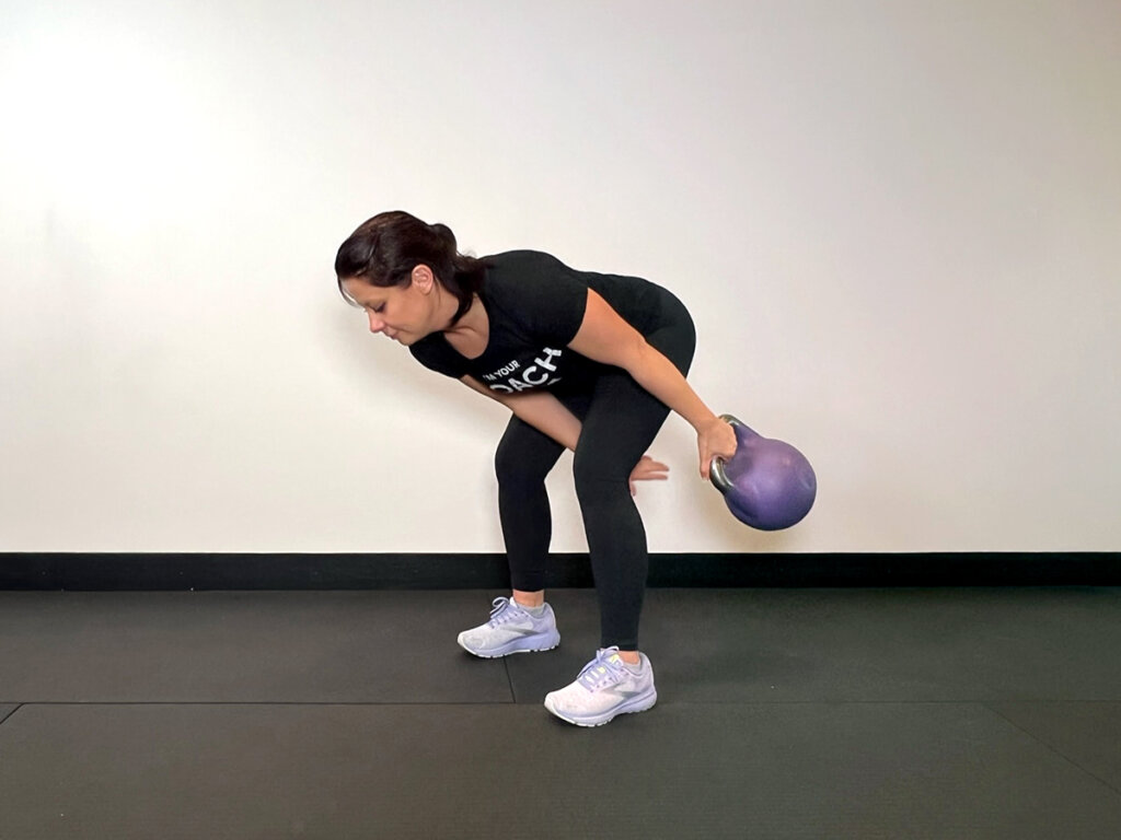 Kettlebell Figure 8 Squat Step 1