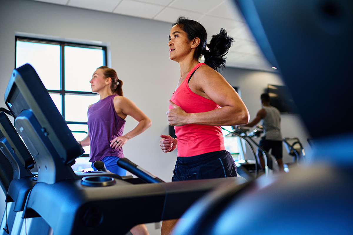 Running on the treadmill