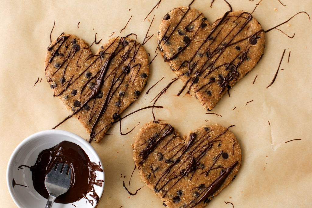 No-Bake Peanut Butter Chocolate Chip Hearts
