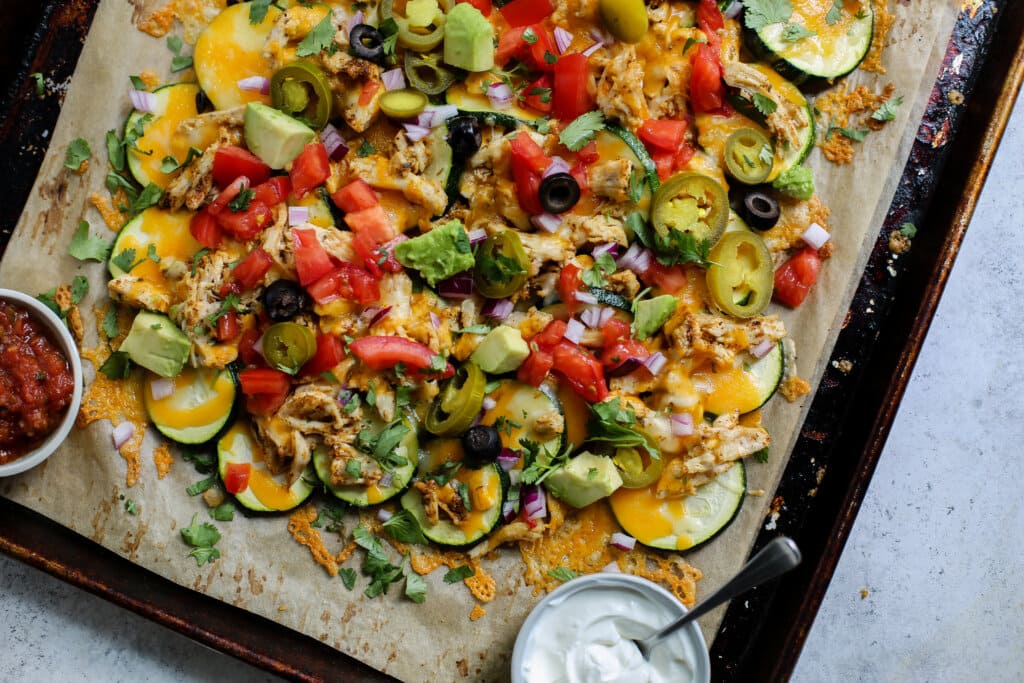 Recipe: Sheet-Pan Zucchini Chicken Nachos