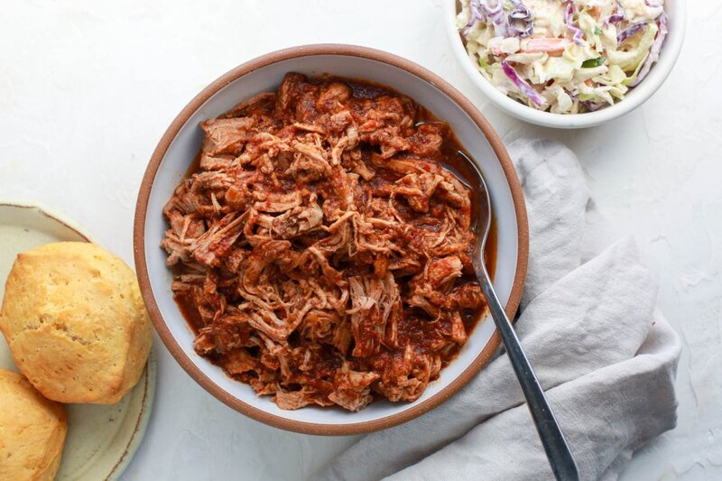 A high-fiber, high-protein meal: slow-cooker raspberry chipotle pork tenderloin.