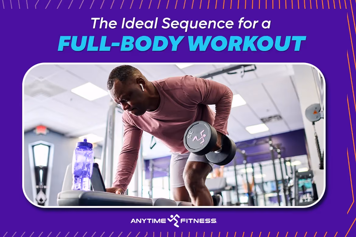 The ideal sequence for a full-body workout routine at Anytime Fitness India