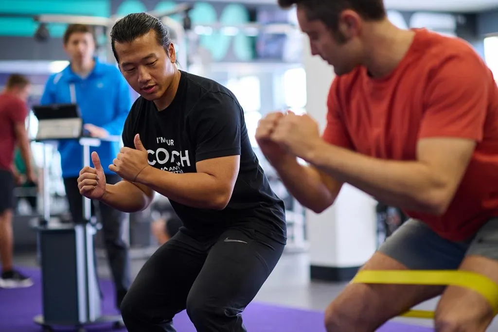 Athlete having a focused and productive gym workout session