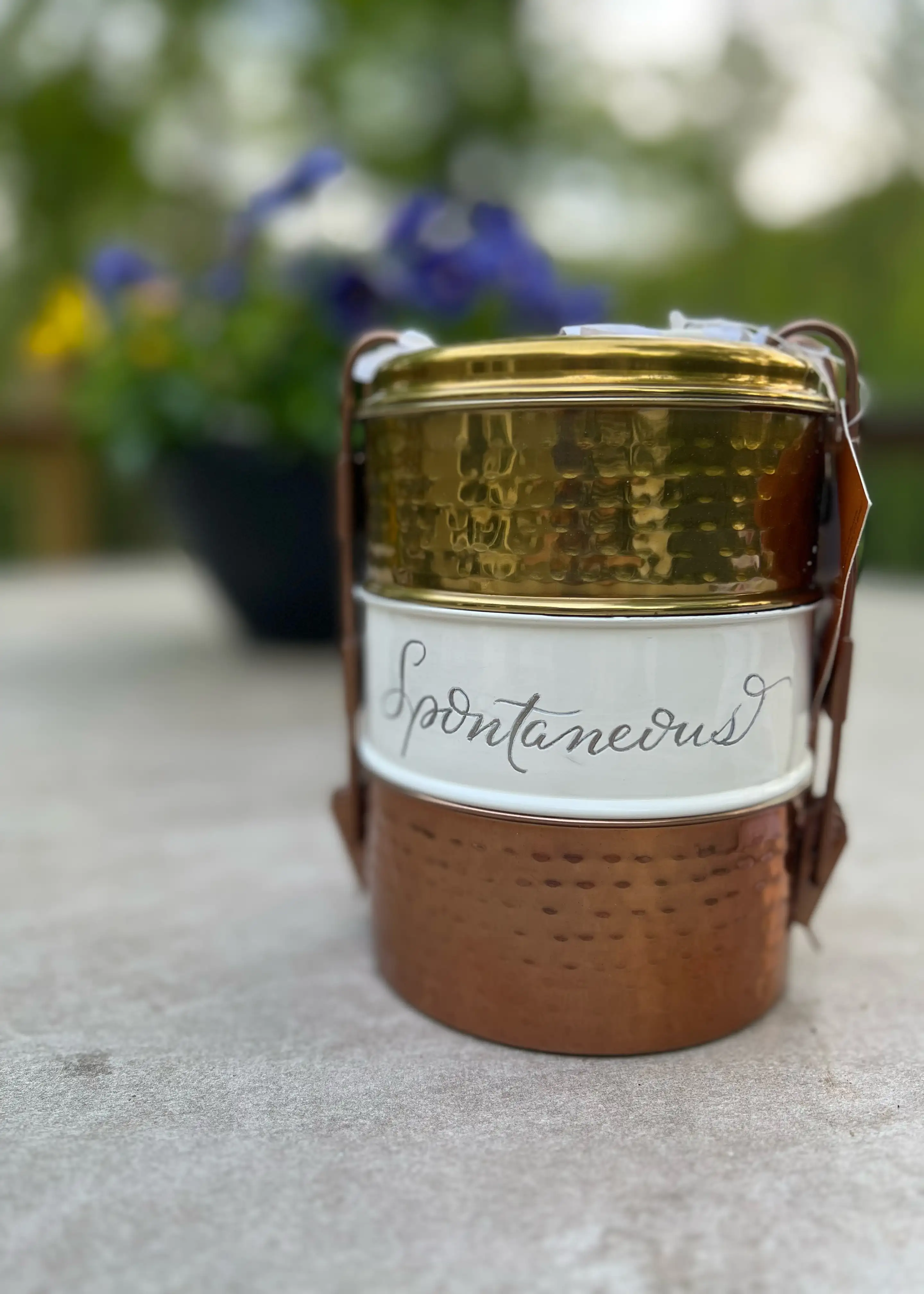 Tiffin Box hand engraved 