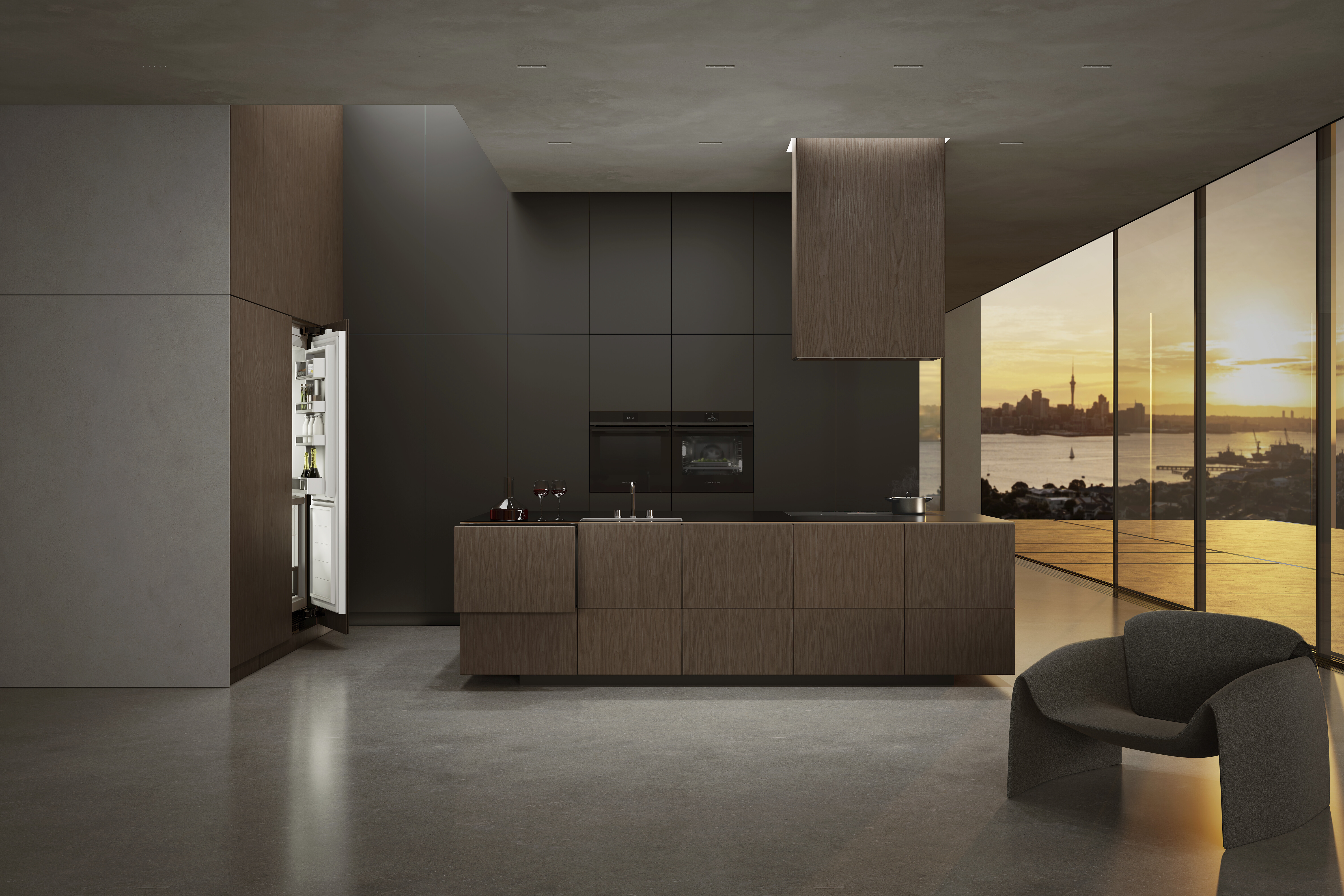 Køkken med Fisher & Paykel hvidevarer