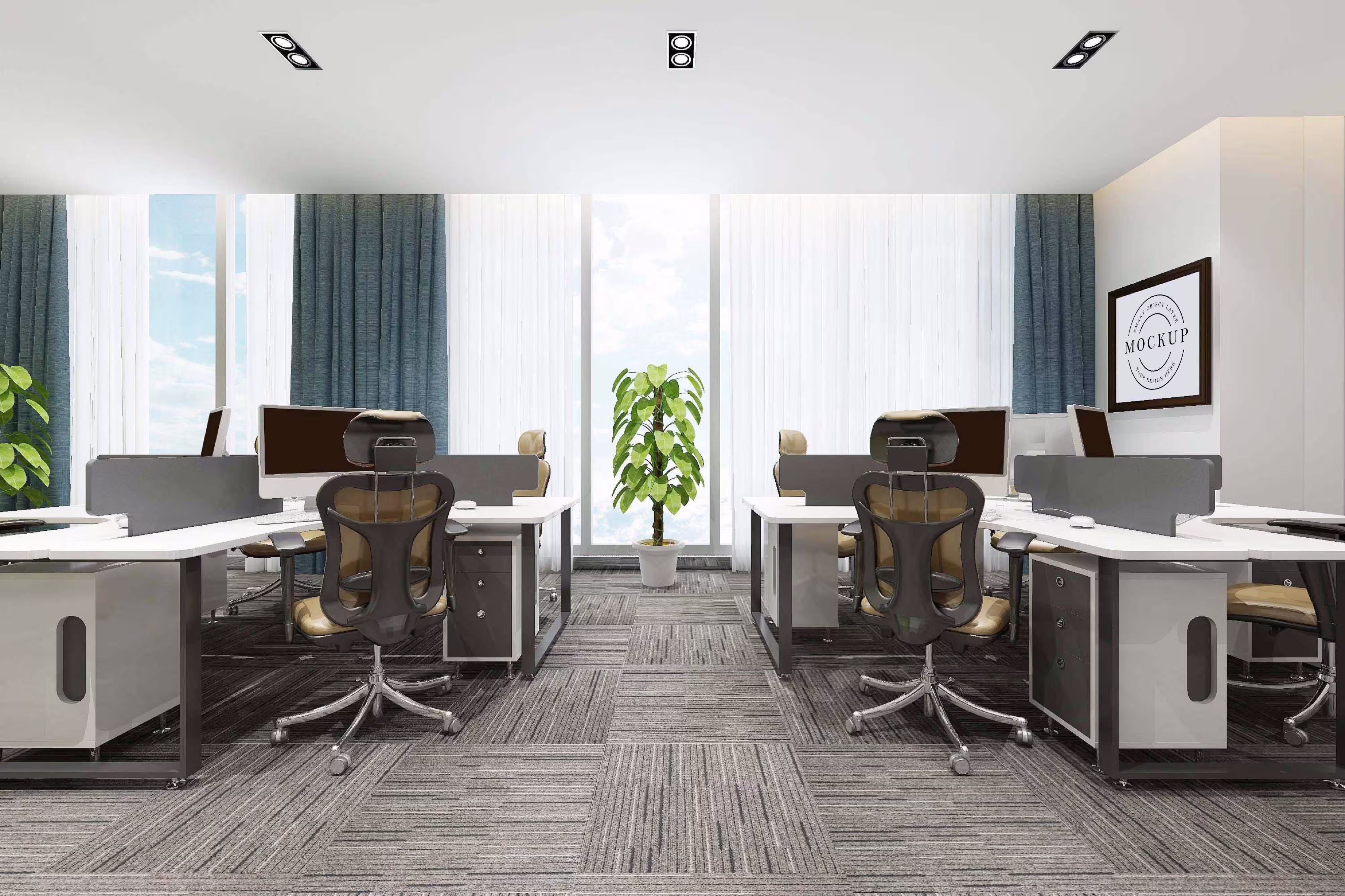 Curtains for office in Bangalore, conference room privacy and light control
