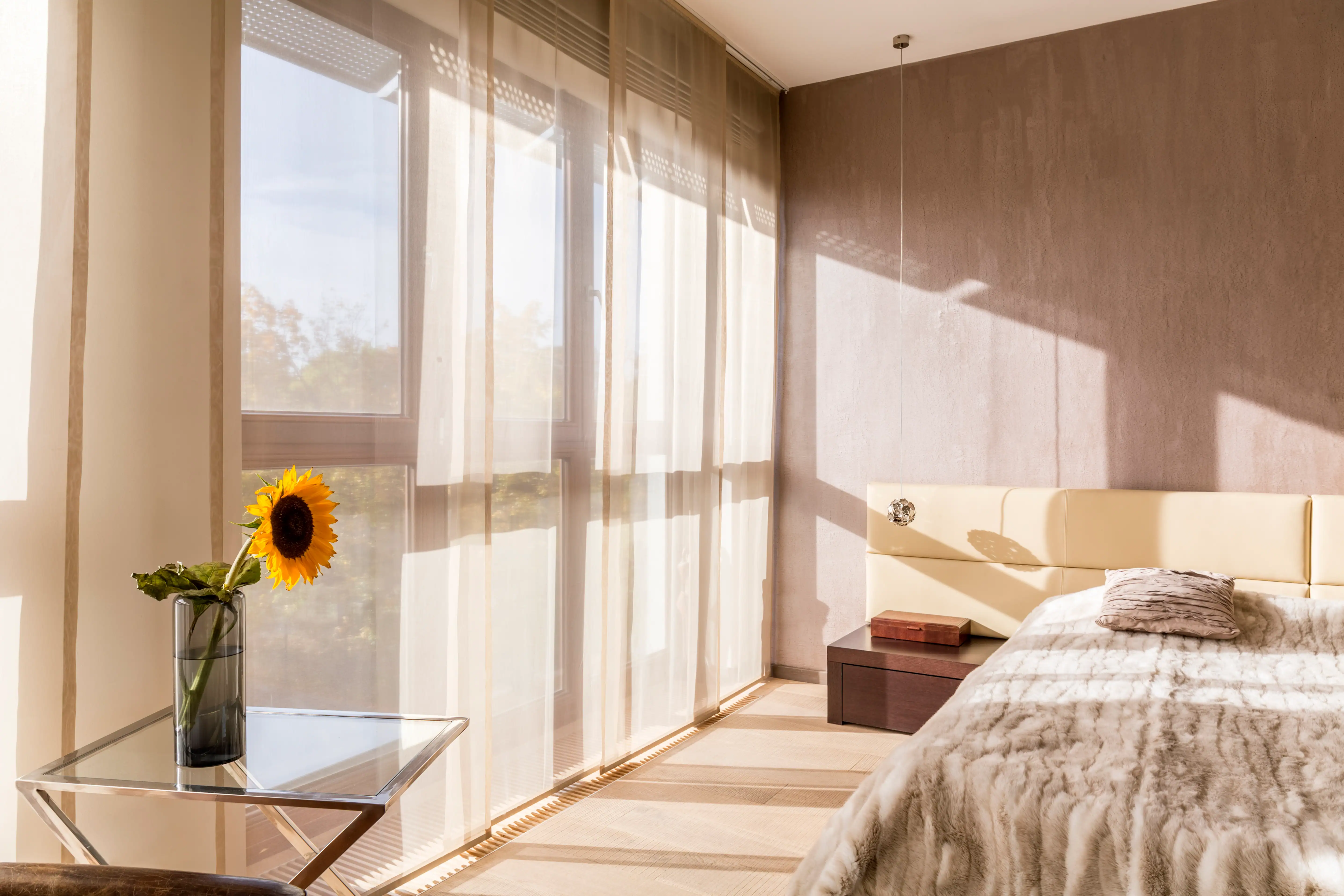 Bedroom roller blinds in Bangalore, study room curtains and blinds