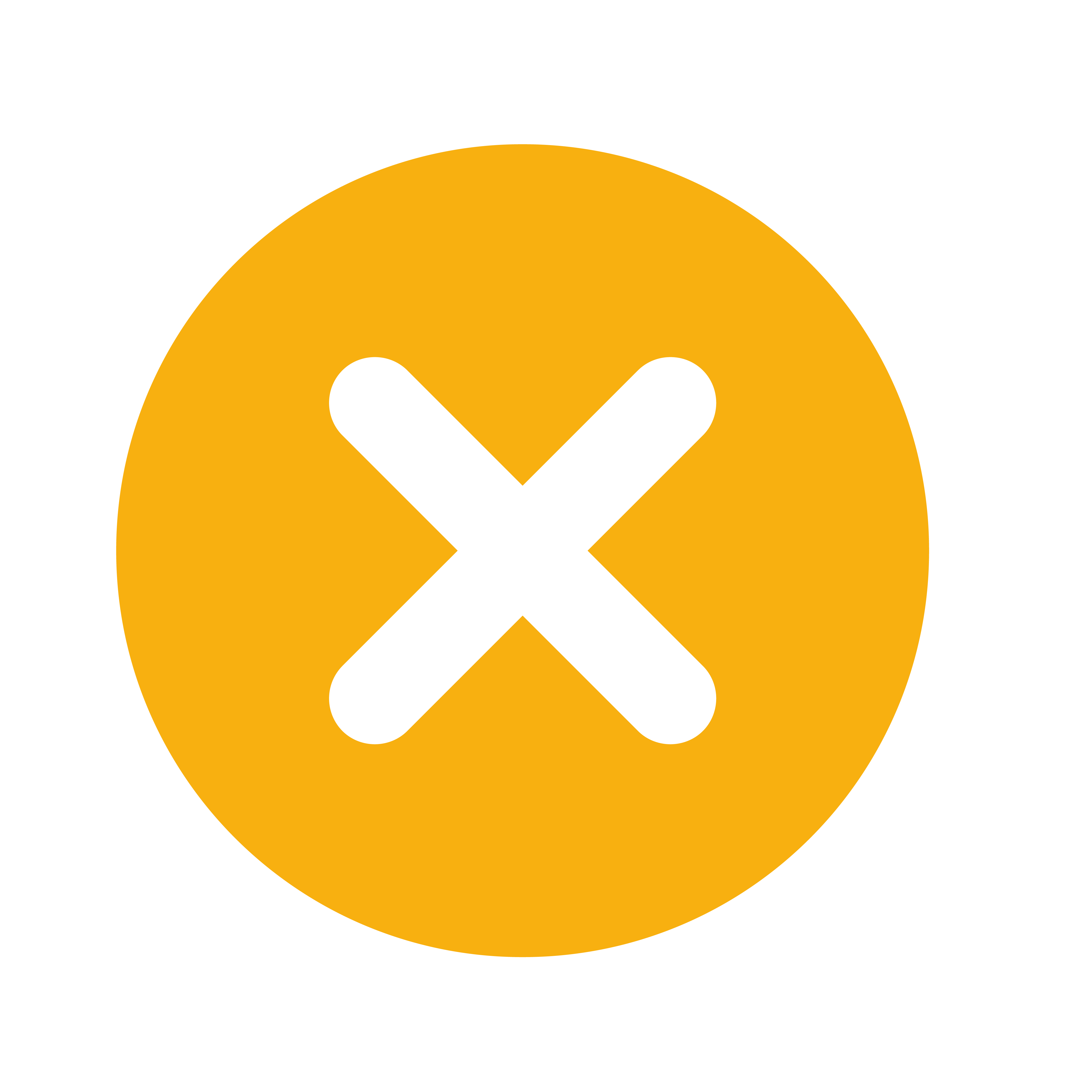 Schwarzes Kreuzsymbol in einem orangefarbenen Kreis auf schwarzem Hintergrund.