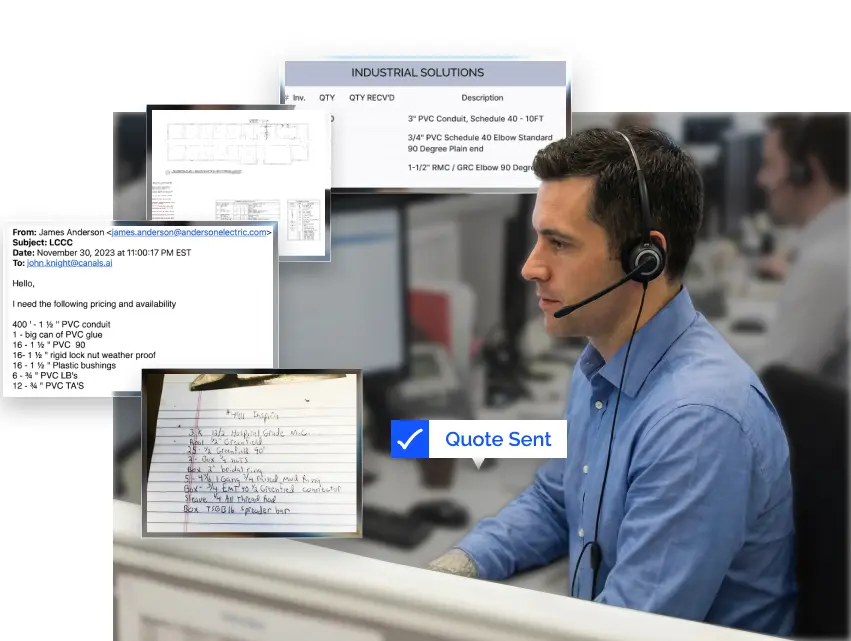 Increase hit rates, reduce errors, and grow customer relationships with the most accurate AI for distributors