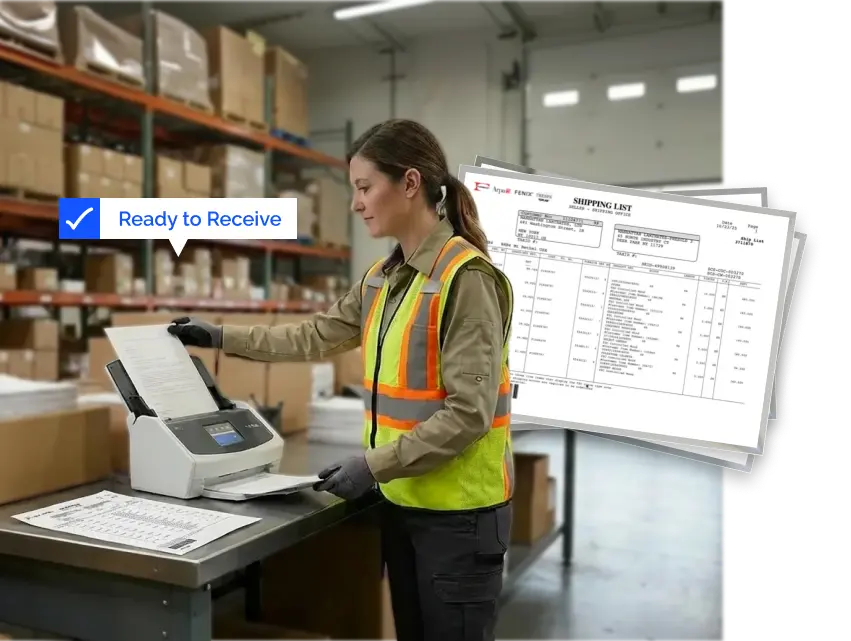 Start the receiving process sooner and free up time with AI that accurately updates your ERP from packing slips and ASNs 