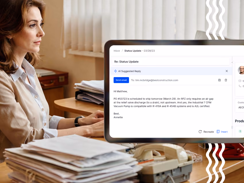 Get back to customers faster and more consistently no matter the question with the most accurate AI for manufacturers