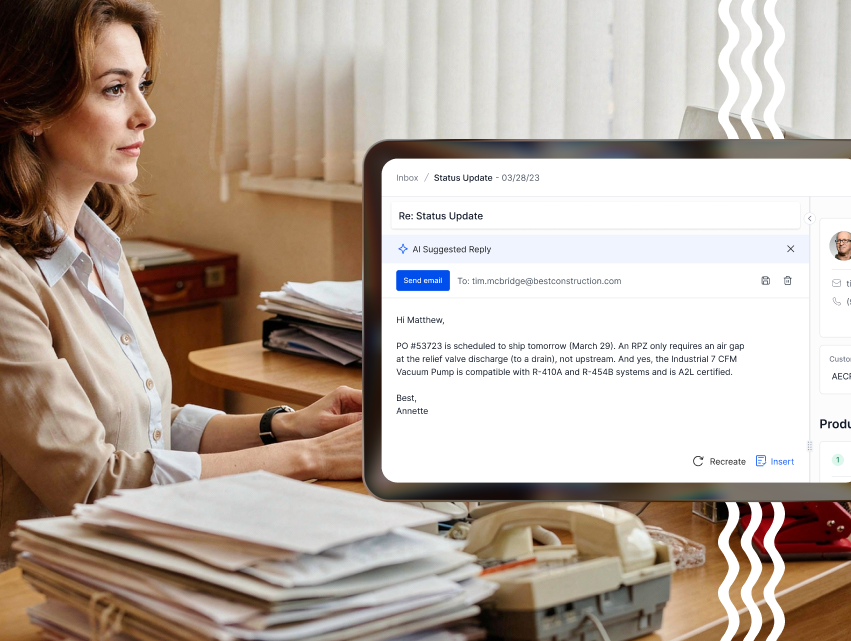 Get back to customers faster and more consistently no matter the question with the most accurate AI for manufacturers