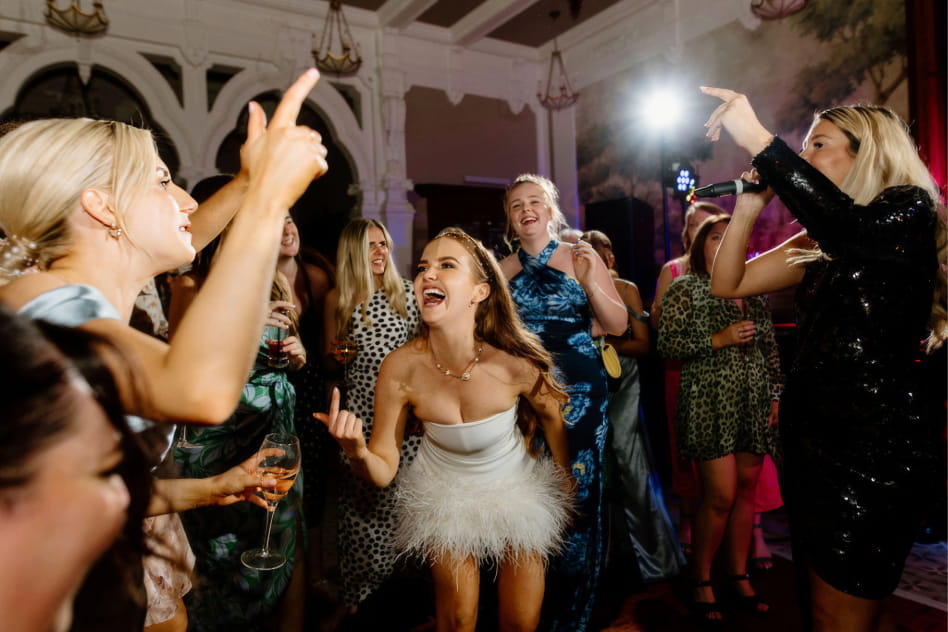 Party at Clevedon Hall. Dancing in the Great Hall