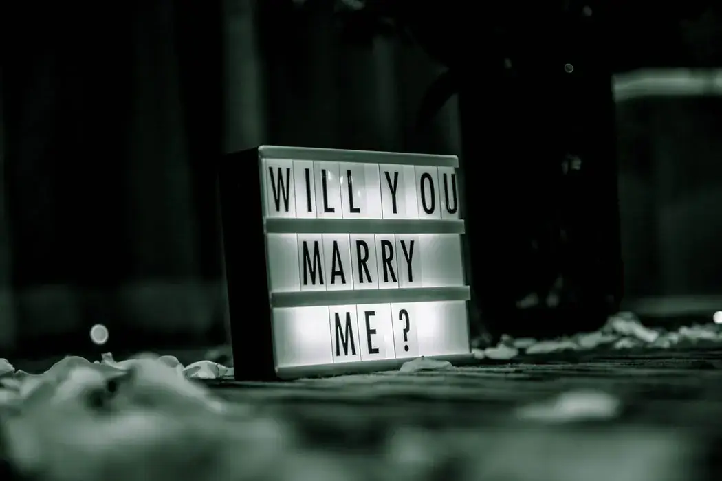 "Will you marry me?" she asked
