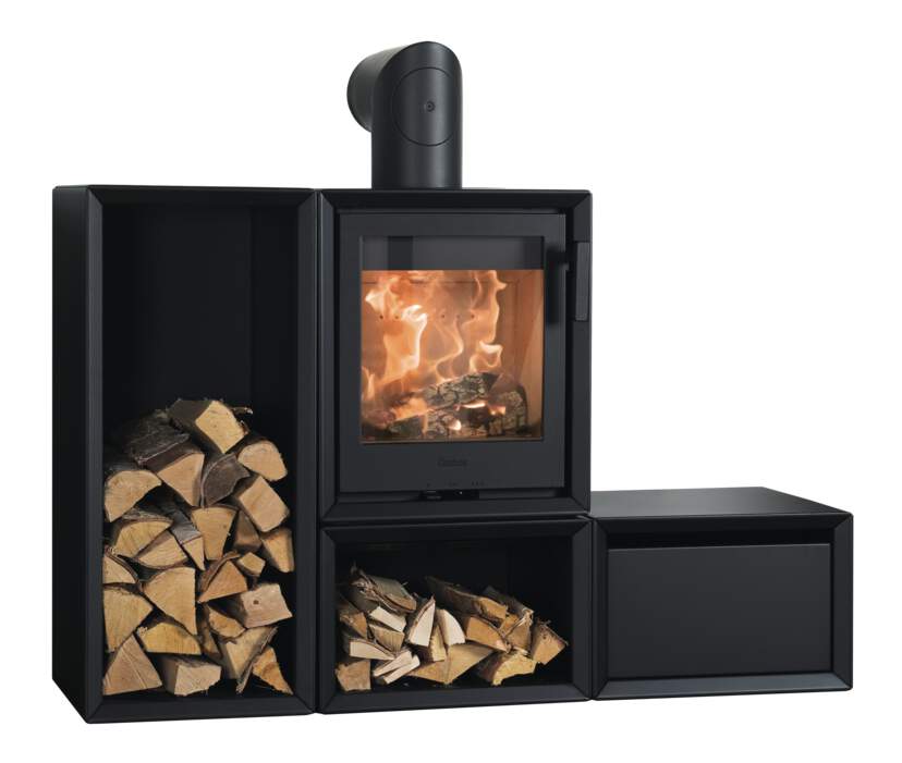 Un poêle à bois compact, moderne et performant