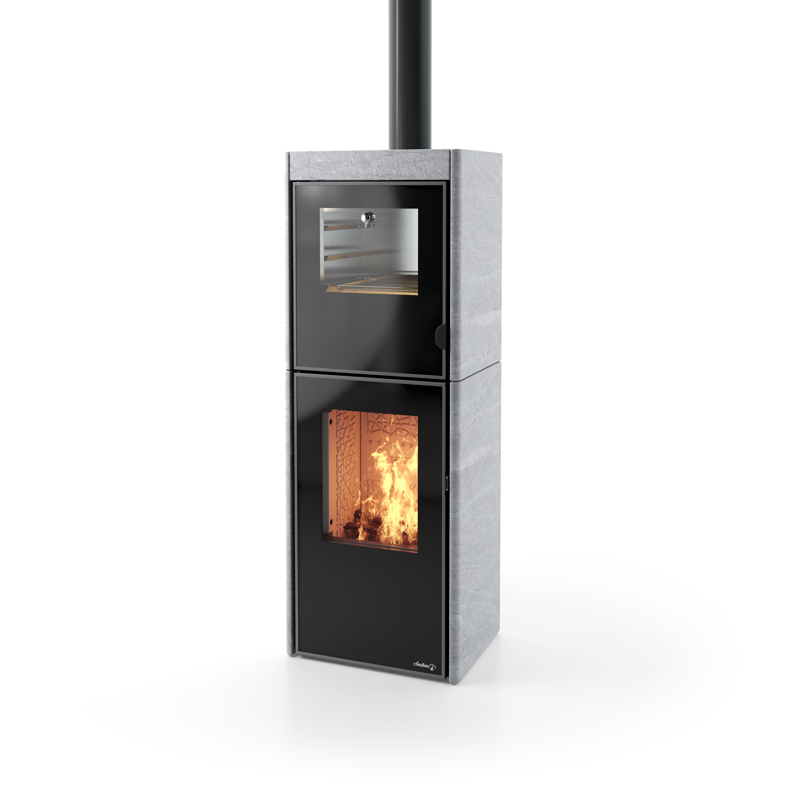 Un poêle étanche avec grande chambre de combustion