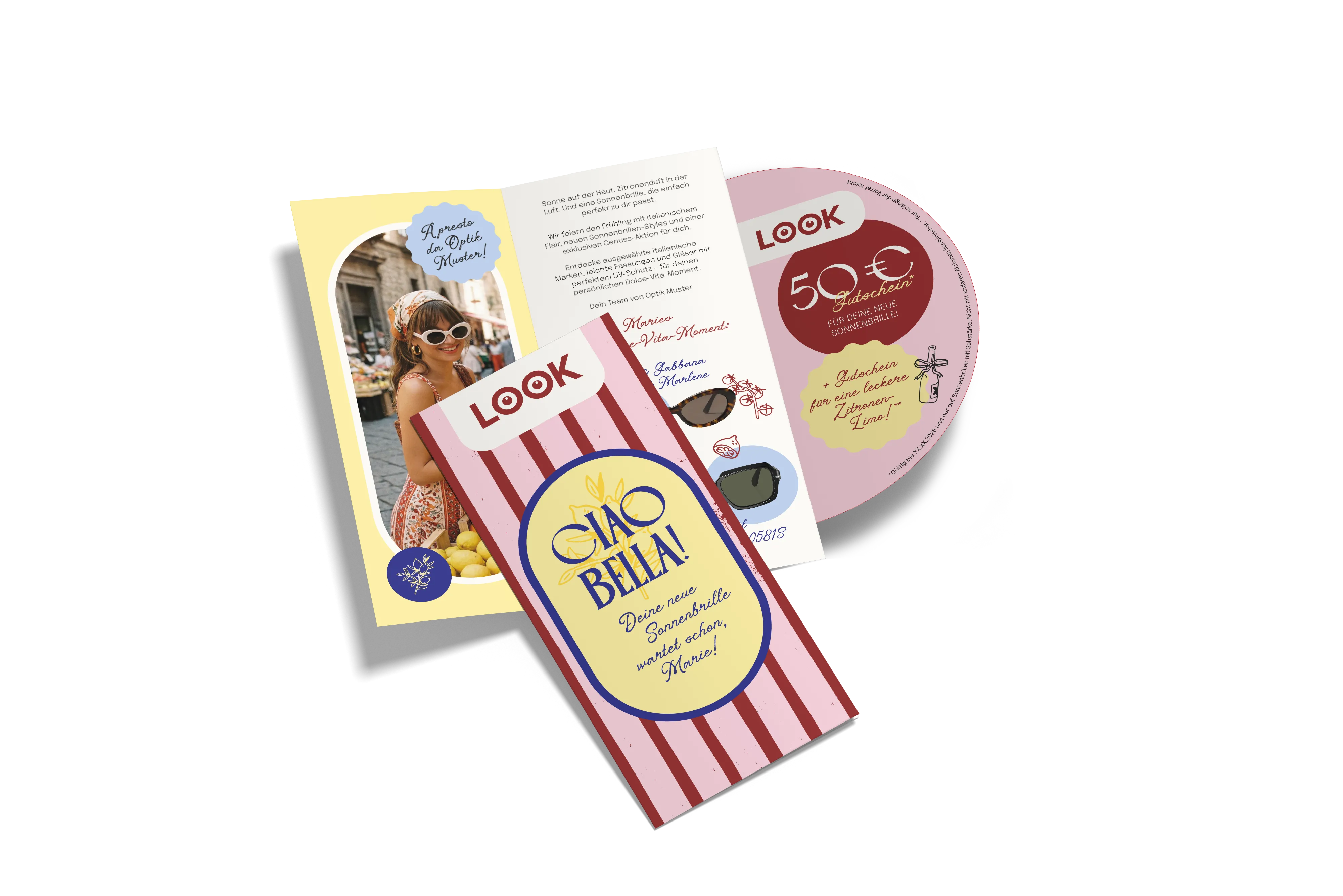 La Dolce Vita Bestandskundenmailing Mock-Up Rot