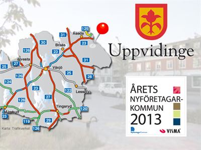 Lokalt samarbete gör Uppvidinge till Årets nyföretagarkommun