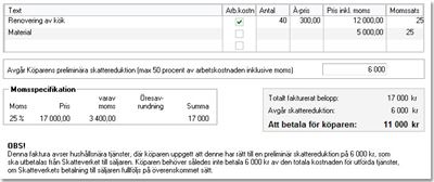 Småföretagarnas program klara för husavdraget