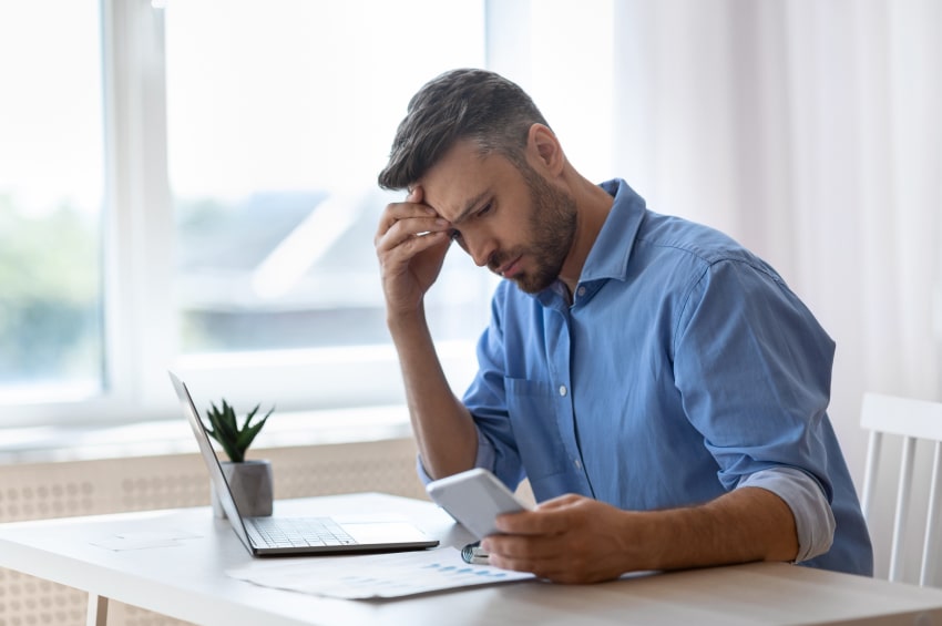 Man having a partial onset seizure while working