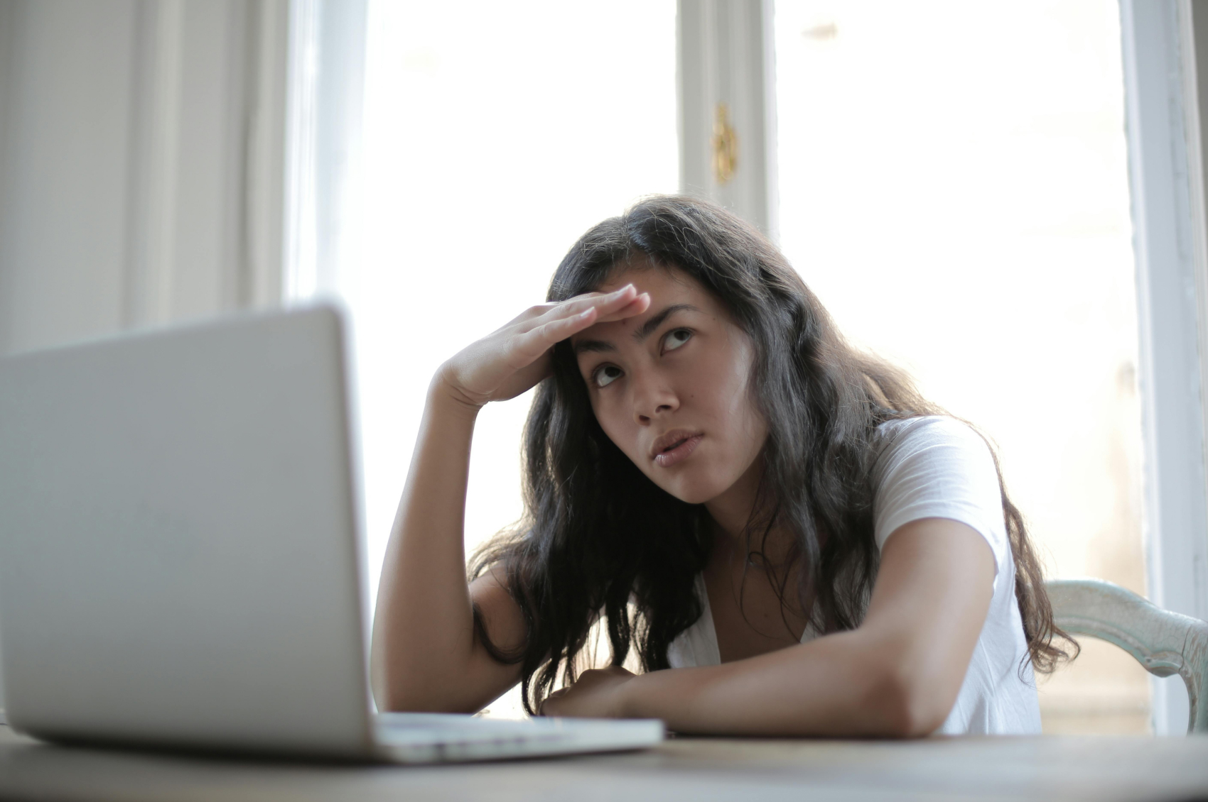 A woman with temporal lobe epilepsy looking into the distance