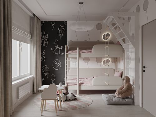 image of the bedroom with bed , tv and lights.