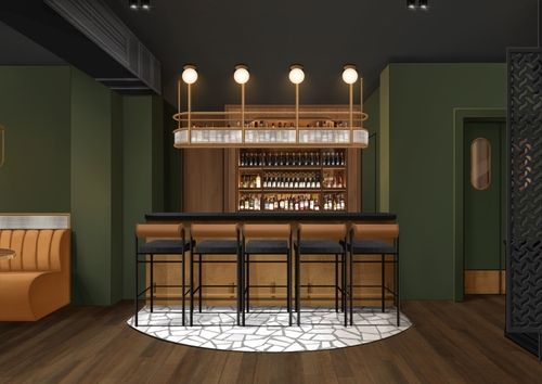 image of the bar of the restaurant.