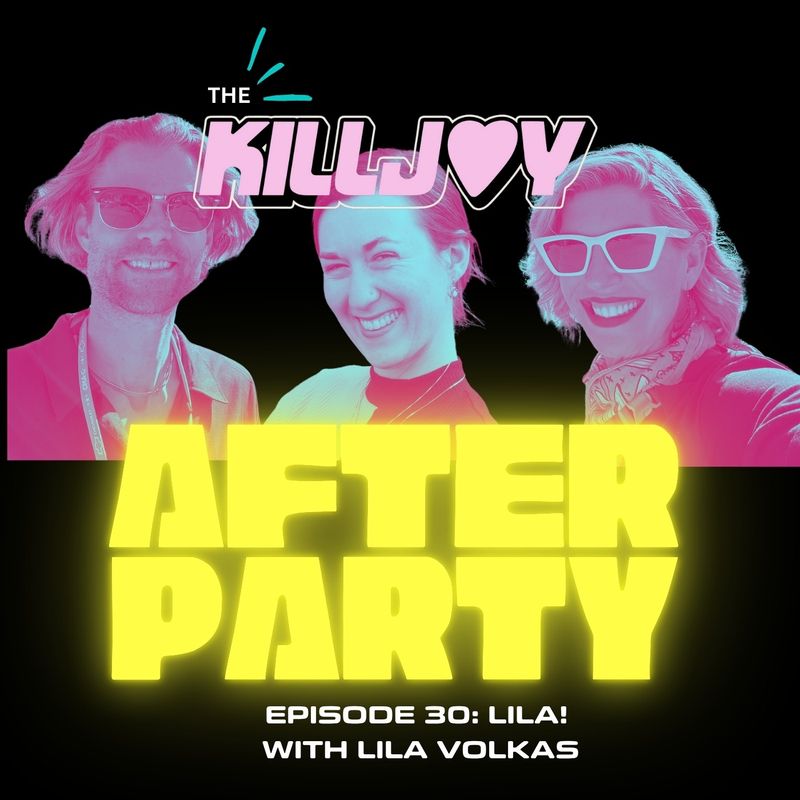 kill joy non-alc cover with three people and text overlay