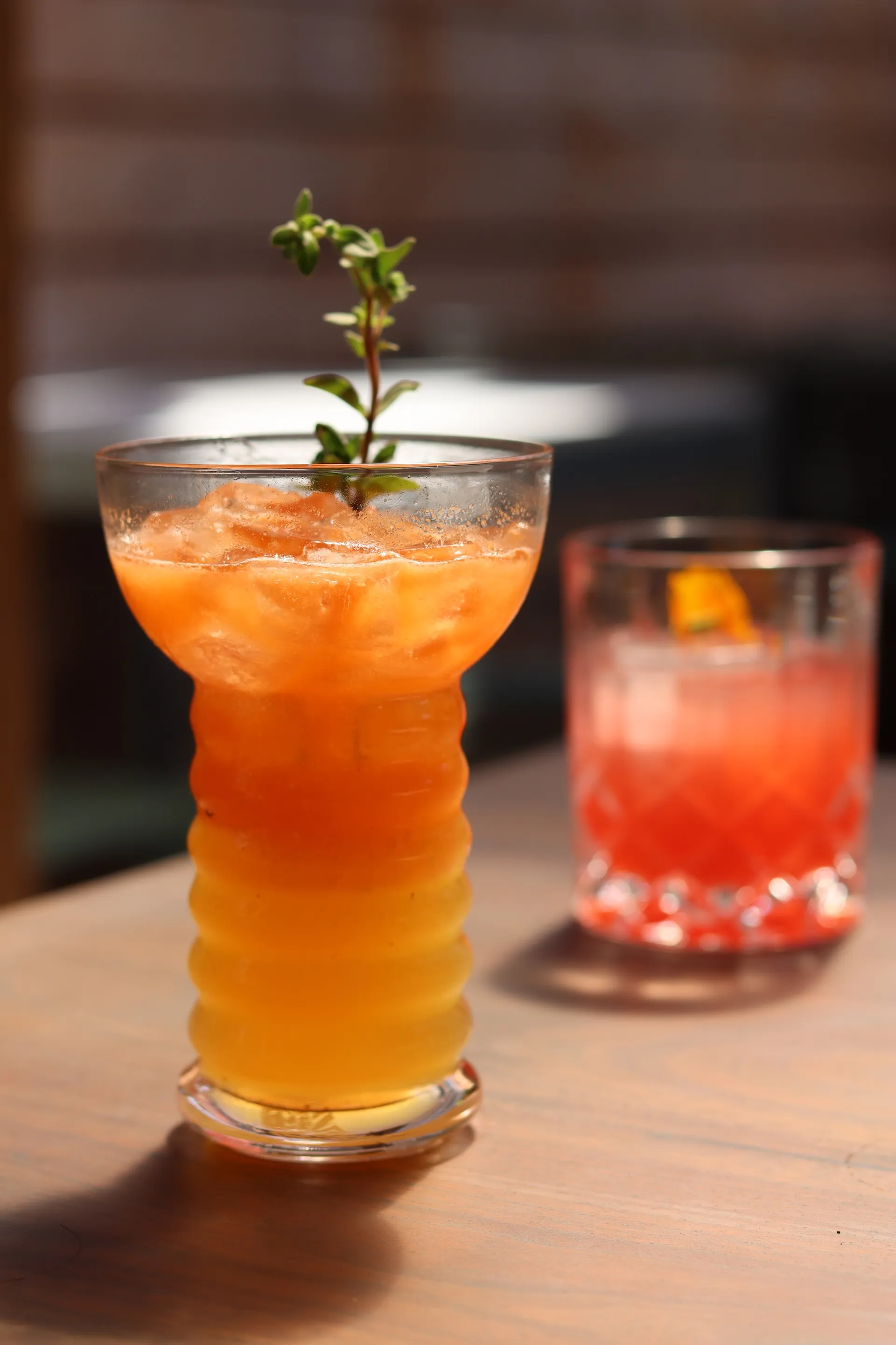 Mocktails: Orange + Pink - J&M -Highball Rocks