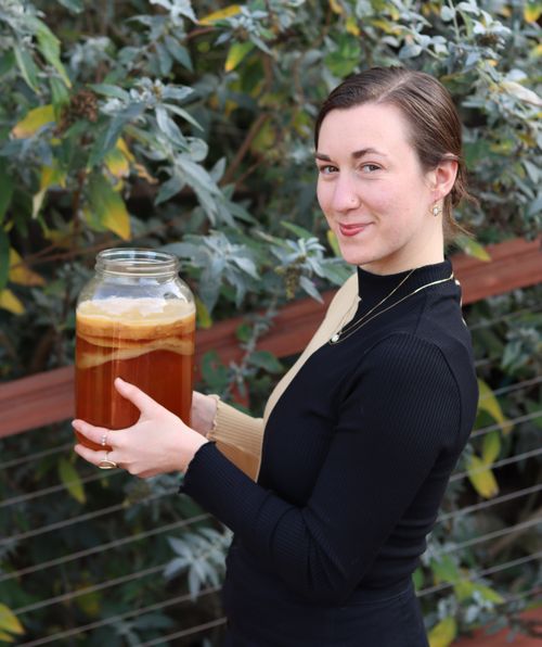 Jars filled wit beans and rice on kitchen counter during a zero waste kitchen hack corporate workshop
