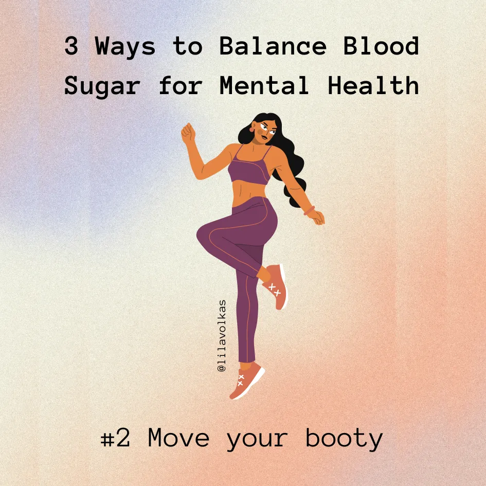 Graphic of woman exercising in a purple outfit