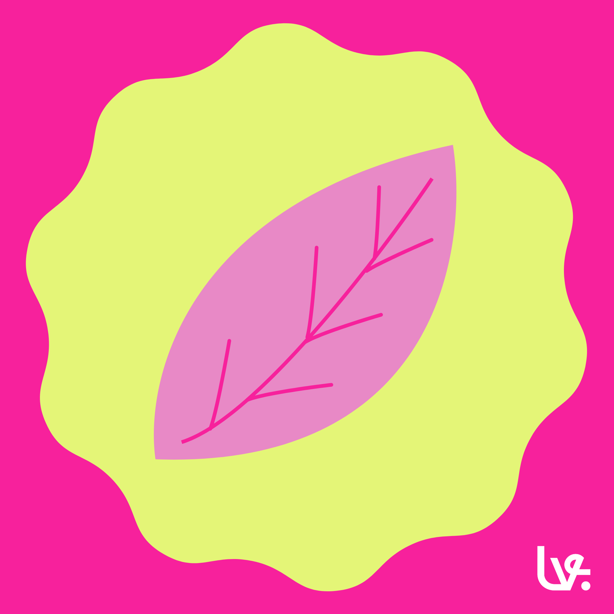 Leaf graphic for holistic partying tips