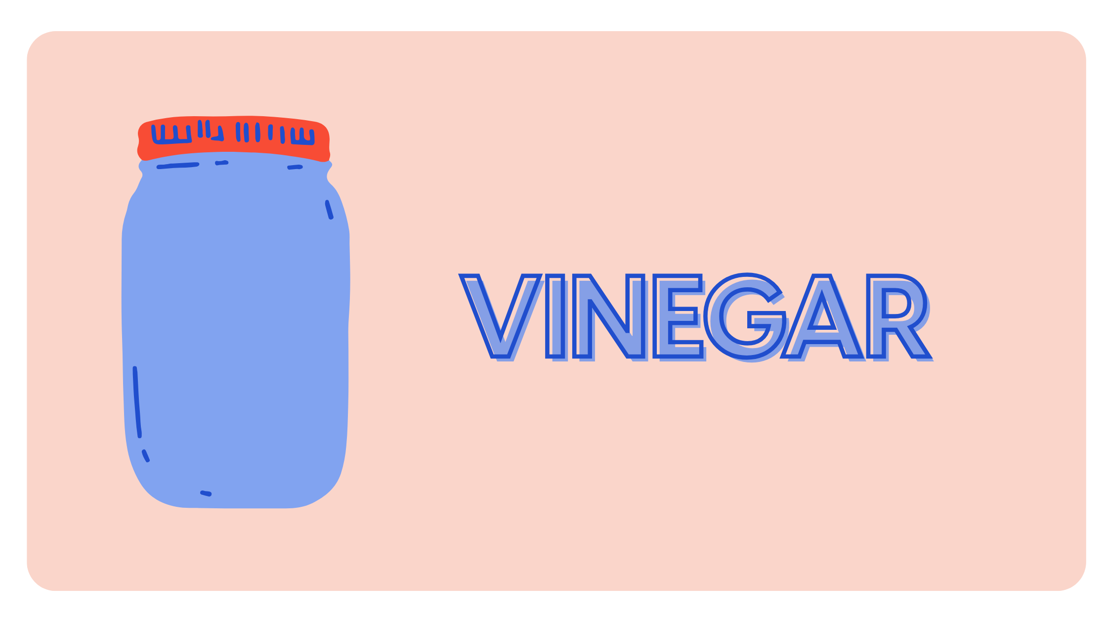 illustration of jar of vinegar for zero proof bar cart