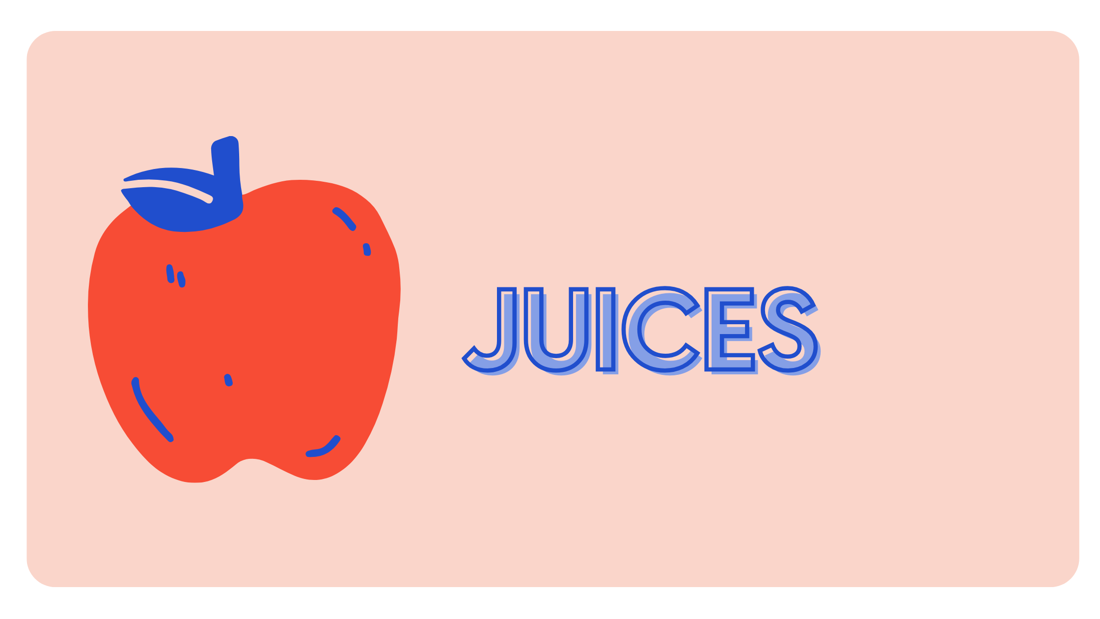 illustration of apple and word juice for zero proof bar cart guide