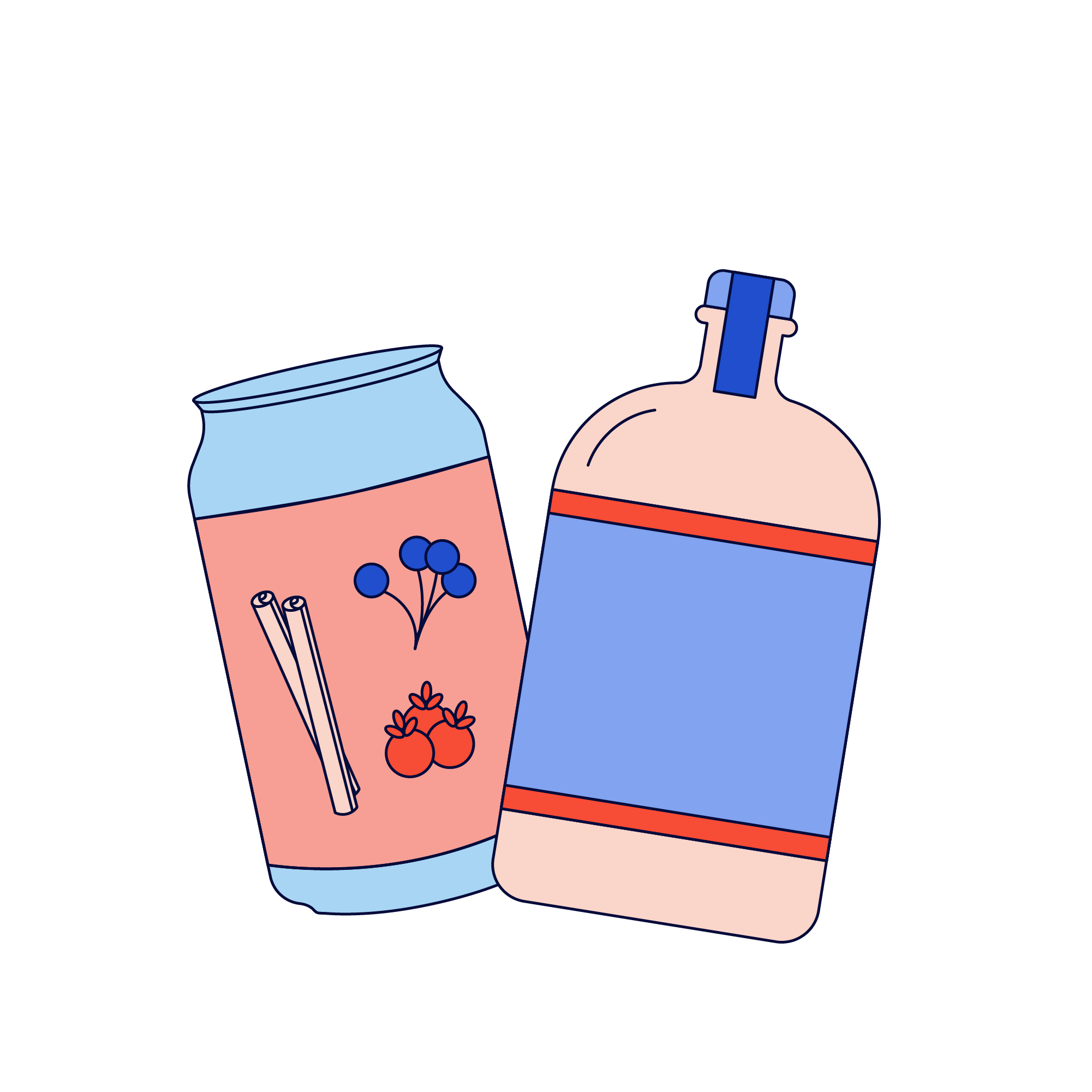 Functional adaptogen spirits for non alcoholic bar cart and mocktails