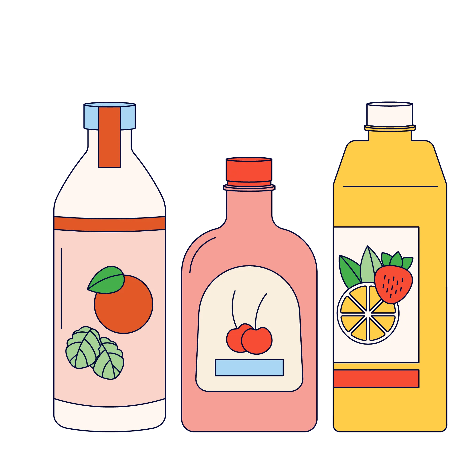 Artisan mixers and kombuchas for non alcoholic bar cart mocktails
