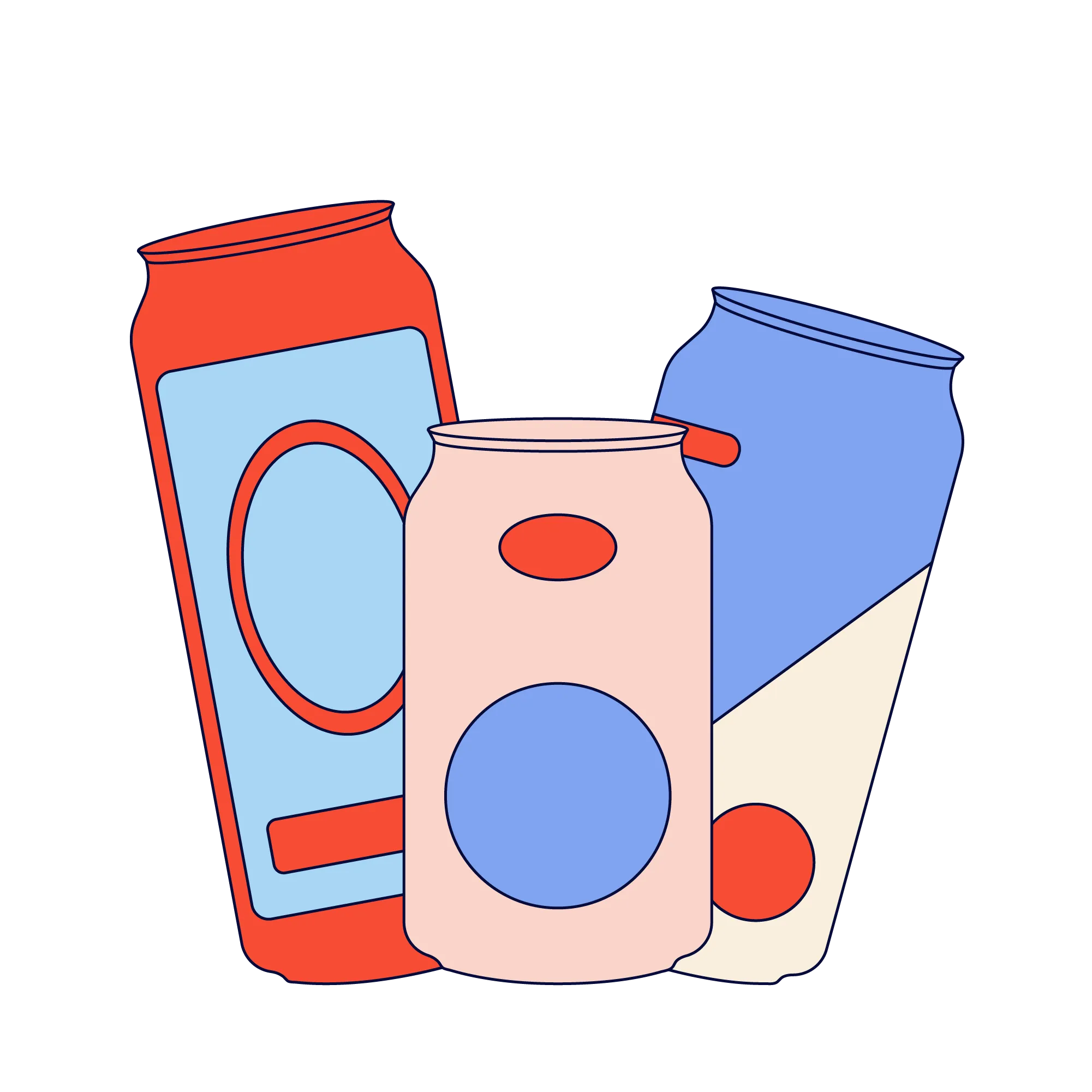 Ready to drink canned mocktails for non alcoholic bar cart entertaining