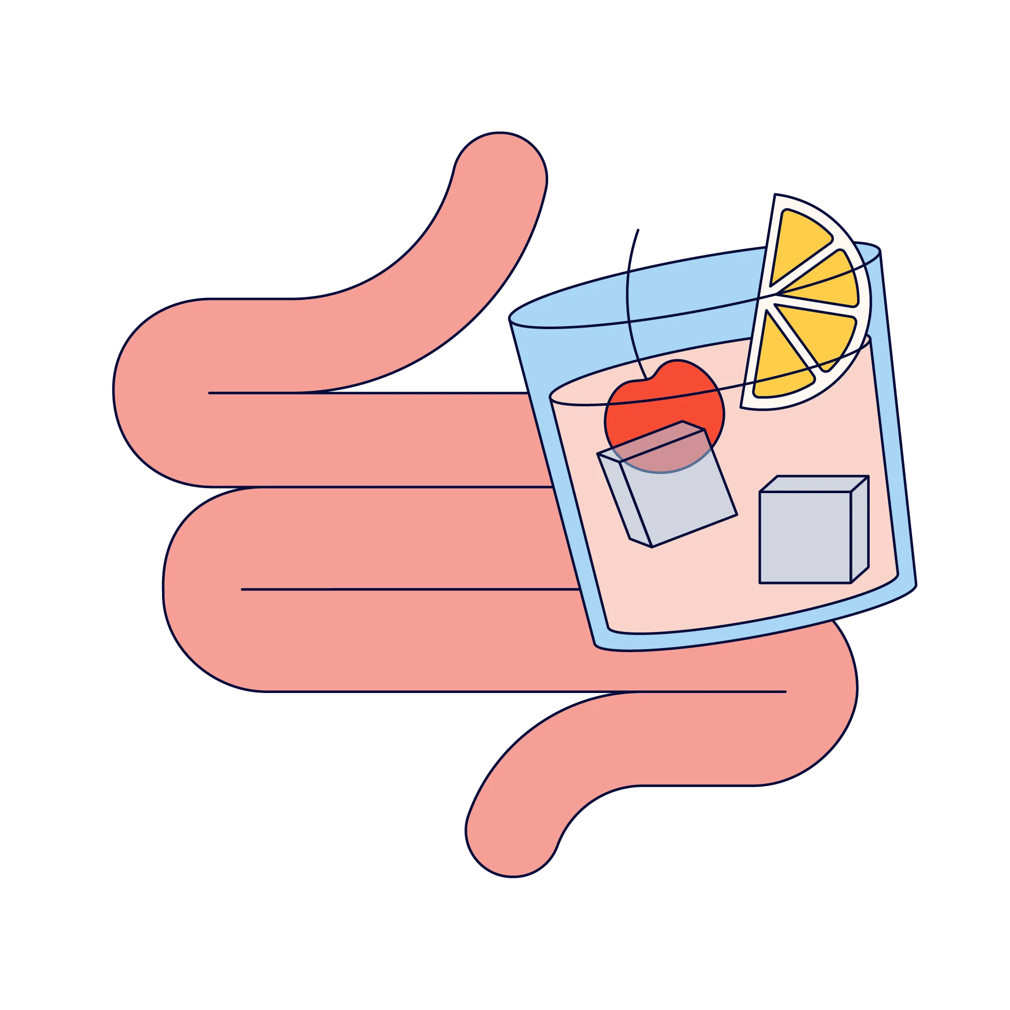 Digestive non alcoholic drinks for food pairing — kombucha bitters mocktail