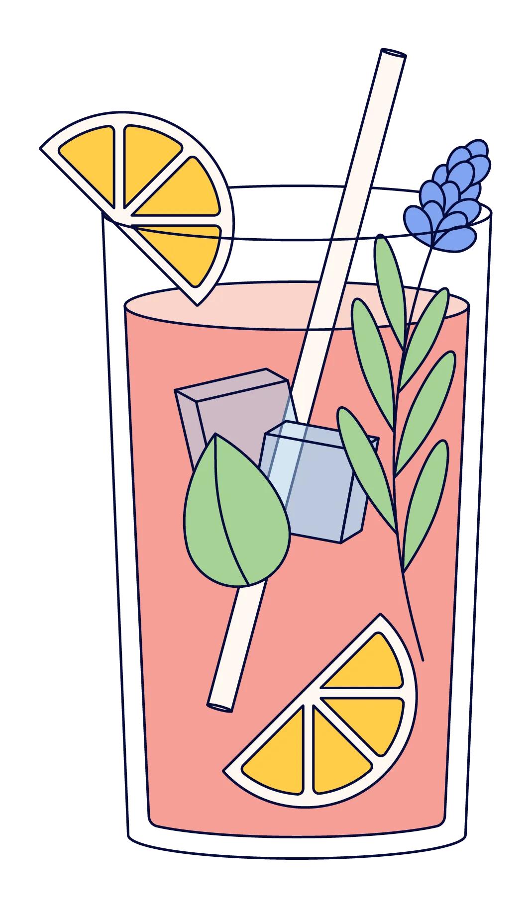Texture in non alcoholic food and drink pairings — sparkling mocktail with food