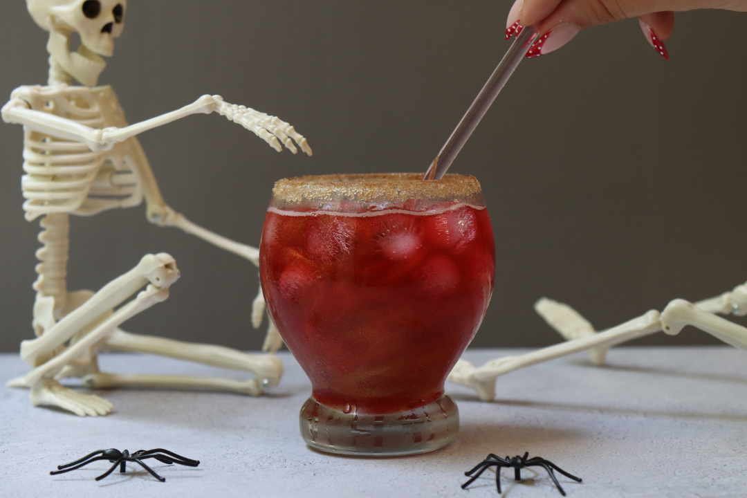 Virtual halloween cocktail, mocktail, and dessert-making experience for remote teams. Free shipping in the U.S.