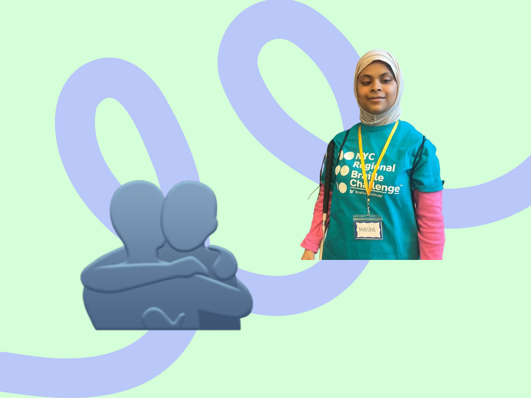 a poto of maisha with the emoji of two people hugging