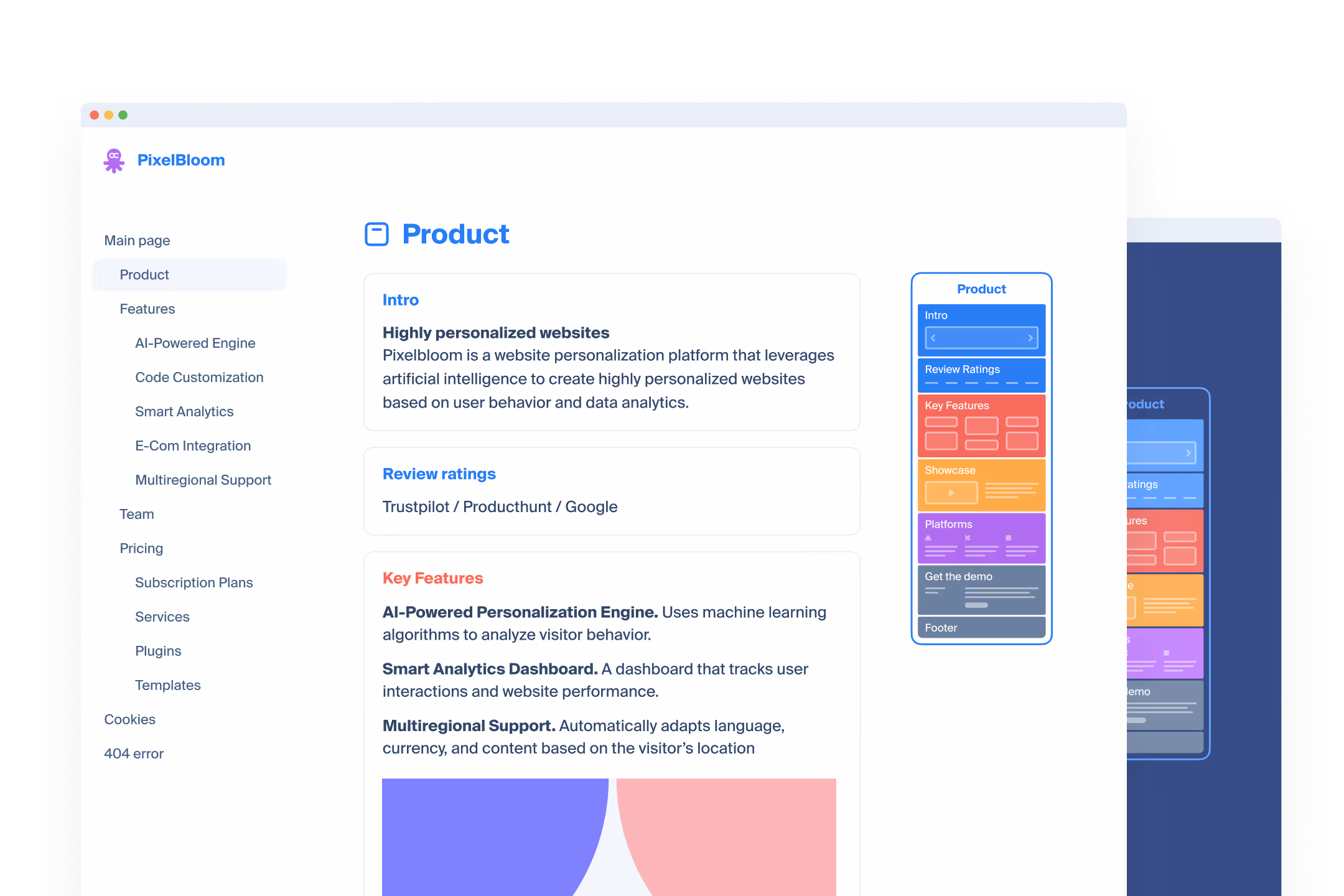 Simple website with nested list navigation | Octopus.do
