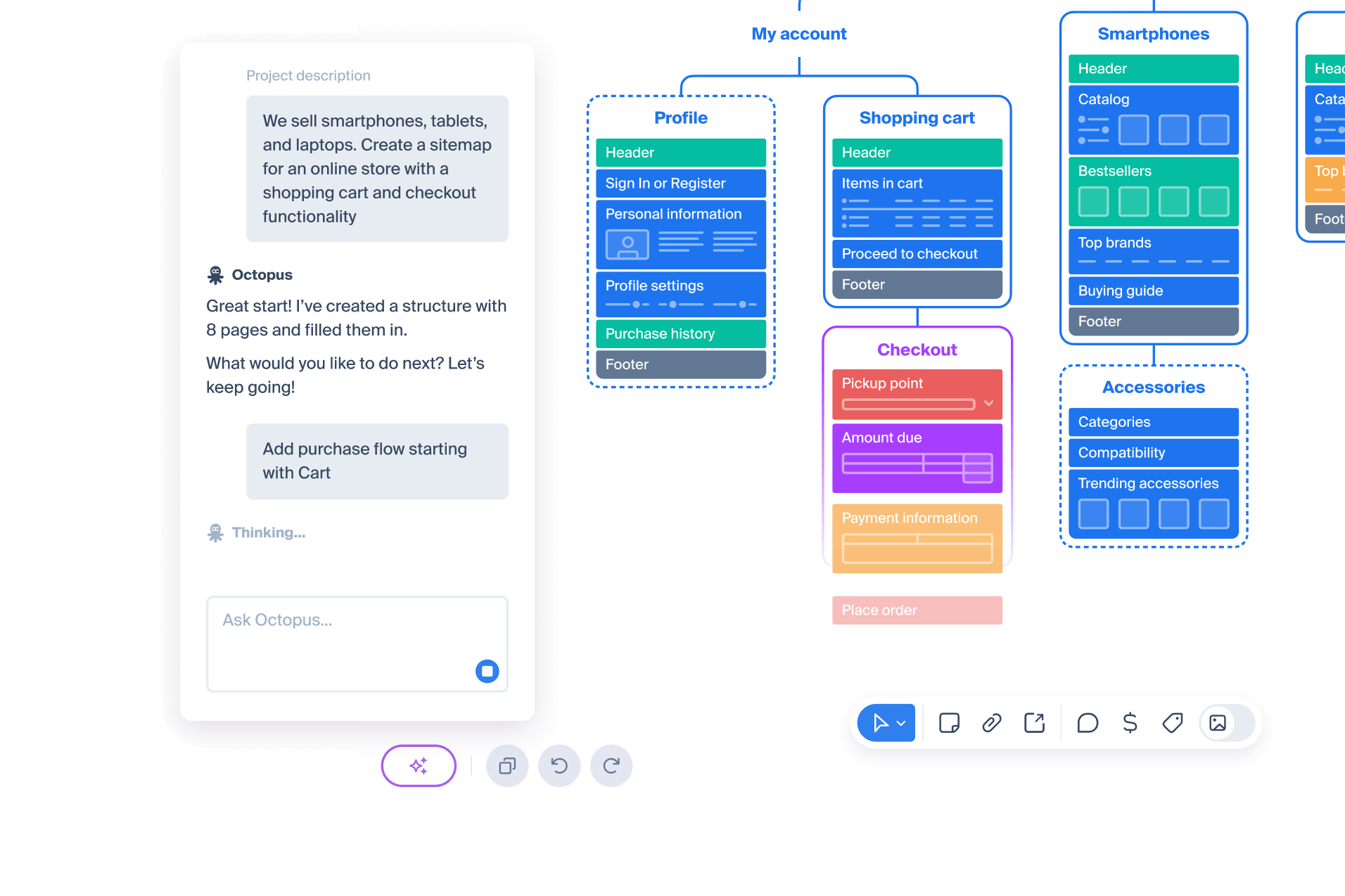 Simple website with nested list navigation | Octopus.do