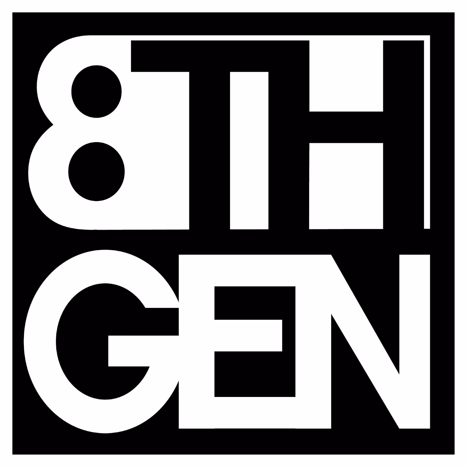 An example of a logo with text that say "8th Gen" showing the size it needs to be to appear in the app