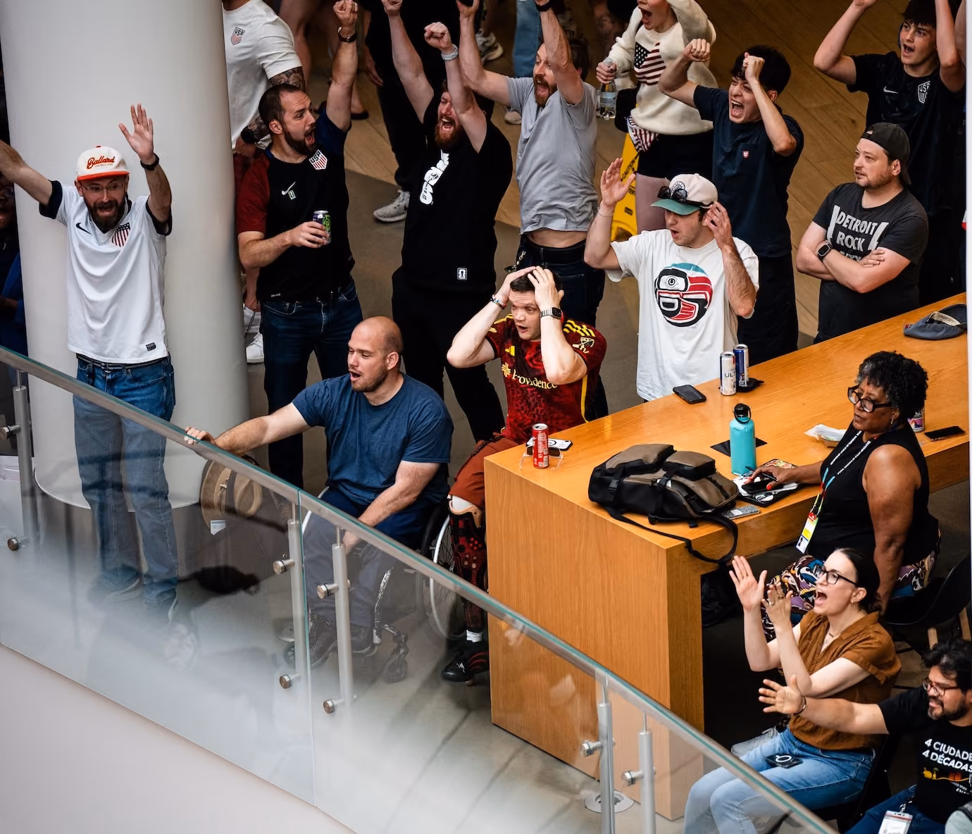 Fans cheering