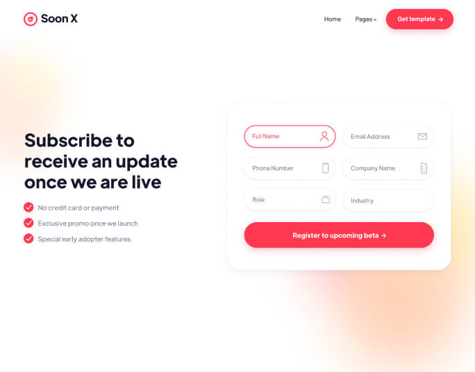 Coming Soon V4 - Soon X Webflow Template