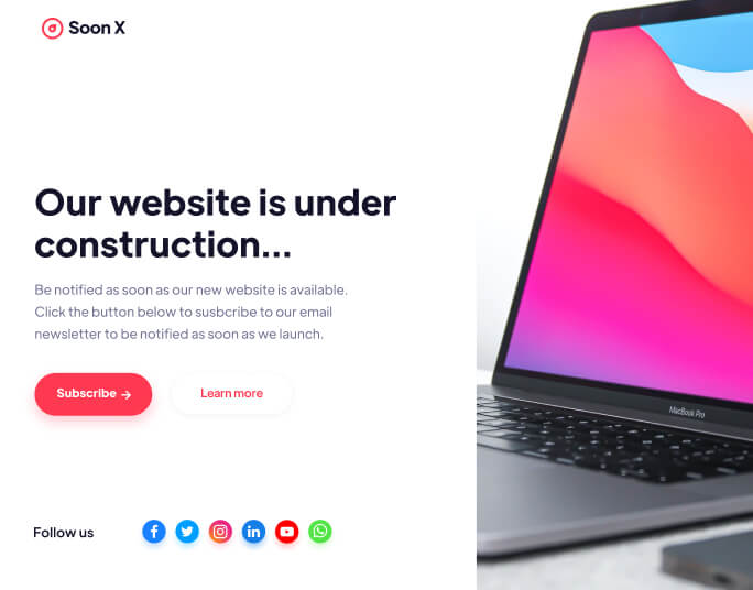 Coming Soon V4 - Soon X Webflow Template