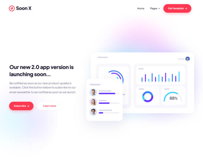 Coming Soon V6 - Soon X Webflow Template