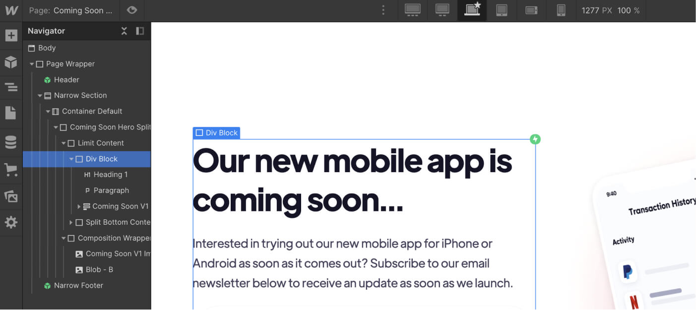 Animations - Soon X Webflow Template