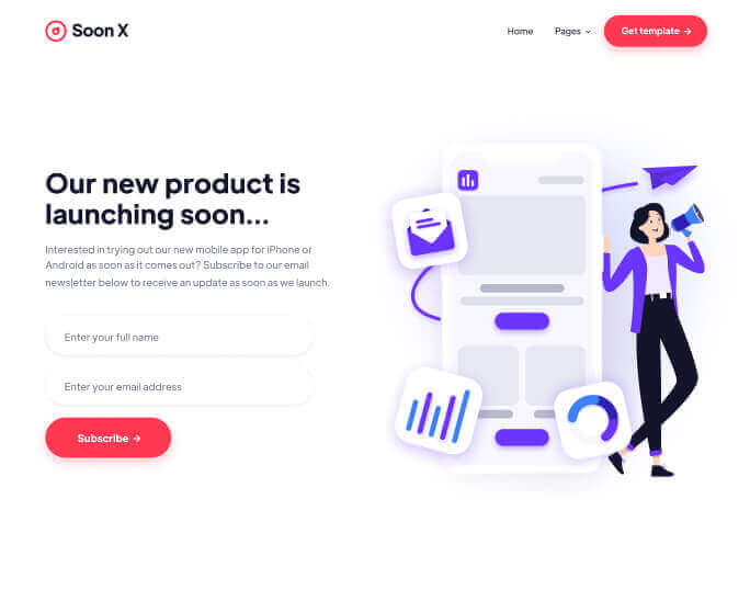 Coming Soon V6 - Soon X Webflow Template